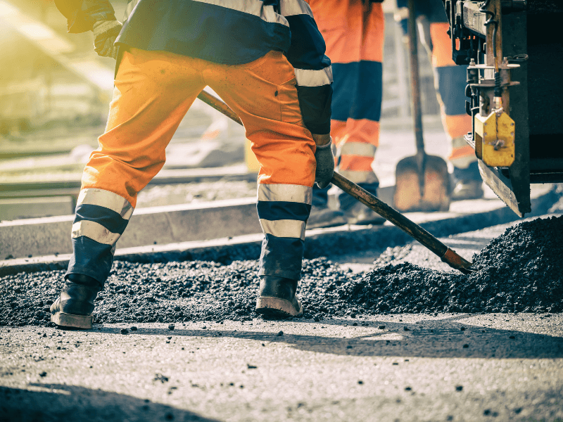 Baustelle Asphaltierungsarbeiten
